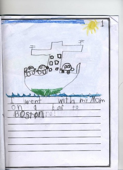 I went with my mom on a boat to Boston